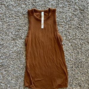 Brown lululemon rubbed tank top